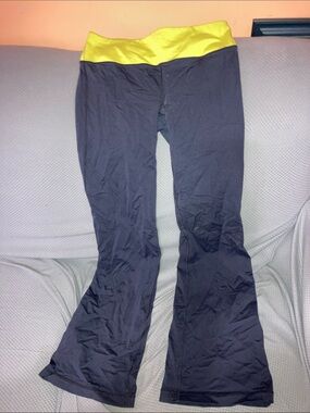 GAP Black Leggings with Yellow Waistband